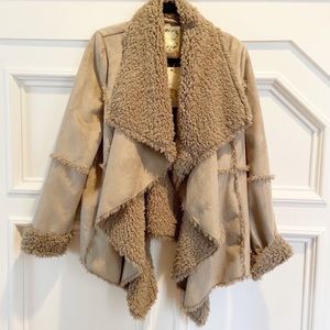 Faux suede and shearling jacket